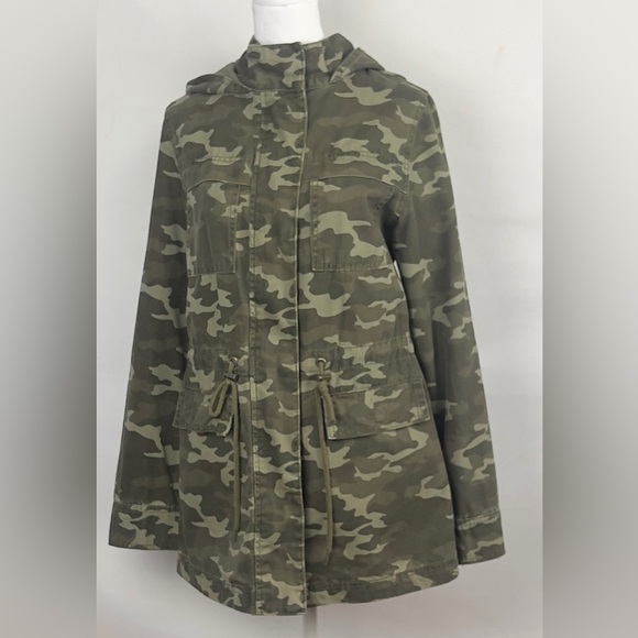 NWoT UNIVERSAL THREAD goods co. Hooded Army utility jacket w adjustable waist - Picture 3 of 13